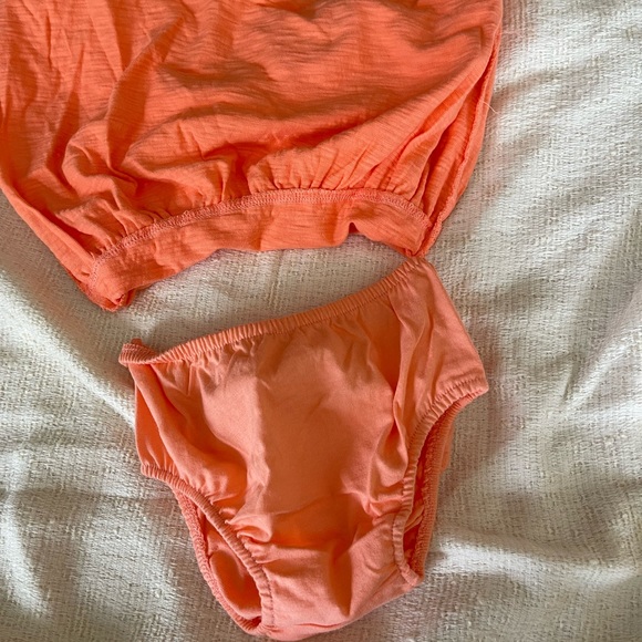 NWT Cat & Jack Short Sleeve Solid Knit Dress Size 18M peach Pink - Picture 4 of 5